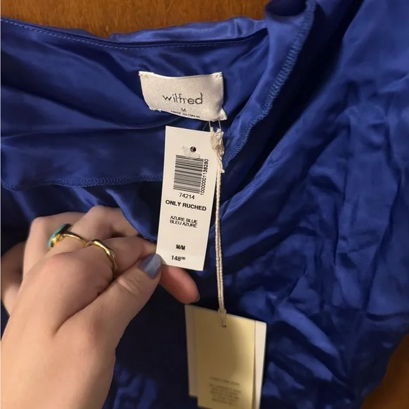 NWT Aritzia Wilfred Only Ruched Slip Dress size M - Picture 5 of 6